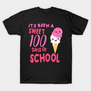 Ice Cream Cone 100 Days Of School Teacher T-Shirt